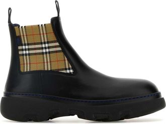Burberry Black Leather Ankle Boots