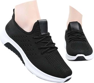 Generic Shoes Without Laces, Womens Flat Fashionable Trainers, Meshed, Comfortable Sports Shoes, Retro Style, Walking Shoes, Breathable Trainers, Slip-On Casu