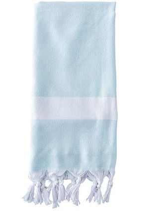 Anaya with Love Charleston Stripe Turkish Cotton Beach Towel in Sky Blue at Nordstrom