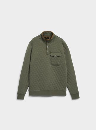 Le 31 Mens Diamond-quilted sweatshirt