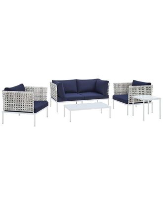 ModWay Harmony 5-Piece Sunbrella Basket Weave Outdoor Patio Seating Set