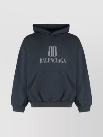 Balenciaga casual hooded sweatshirt kangaroo pocket