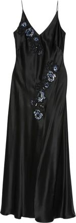 Carine Gilson Camicia da notte con ricamo - Nero