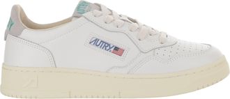 Autry White Suede Heel Leather Sneakers