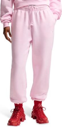 Nike Womens Phoenix HR OS Pants - Sail/Pink Foam Size XXL