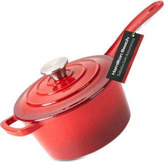 Hamilton Beach Sauce Pan Cast Iron 2Qt Enamel Coating