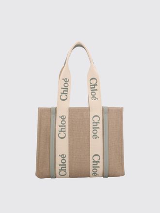 Chloé Borsa Woody Chloé in canvas di lino