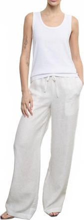 Enza Costa Supima Cotton U Tank In White