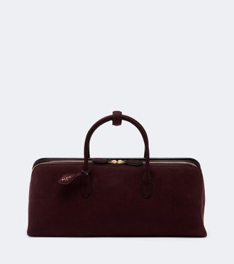 Alaia Delta Medium suede top-handle bag
