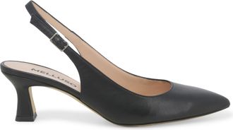 Melluso Décolleté donna slingback in pelle nappetta nero d166z