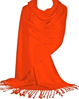 World of Shawls Super Soft Pashmina Shawl Scarf Wrap (Rust Orange)