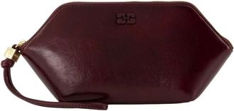 Ganni Bou Make Up Pouch - Dames - Clutches - Rood - ONE Size - Polyester - Tassen