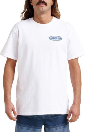 Quiksilver Crescent Speed Cotton Graphic T-Shirt in White at Nordstrom, Size X-Large