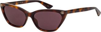Gucci Zonnebrillen - Dames - Zonnebrillen - Bruin - 58 MM - Accessoires
