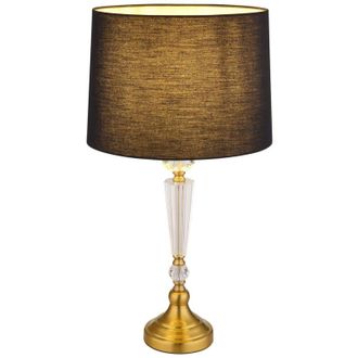 Globo Lighting Arro L&aacute;mpara De Mesa Con Pantalla Redonda Color Lat&oacute;n Mate 1x E27