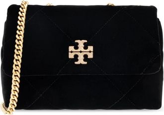 Tory Burch Kira Diamond Small Shoulder Bag - Dames - Schoudertassen - Zwart - ONE Size - Leer - Tassen