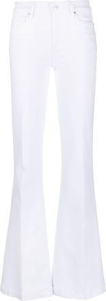 Paige mid-rise flared jeans - women - Cotton/Spandex/Elastane - 27 - White
