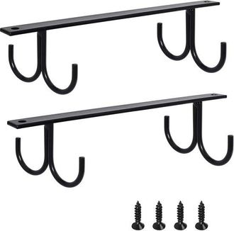 OEM 2 Piezas, Soporte Para Tazas Colgante Para Debajo Del Armario, Soporte Para Tazas, Gancho Para Soporte De Tazas Debajo Del Armario, Negro