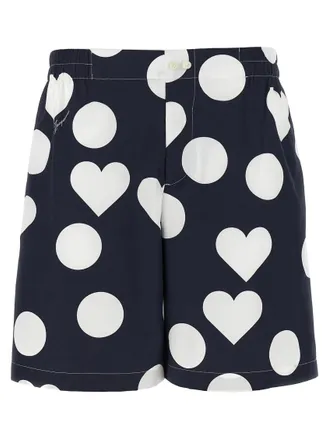 Jacquemus Navy Blue Printed Shorts