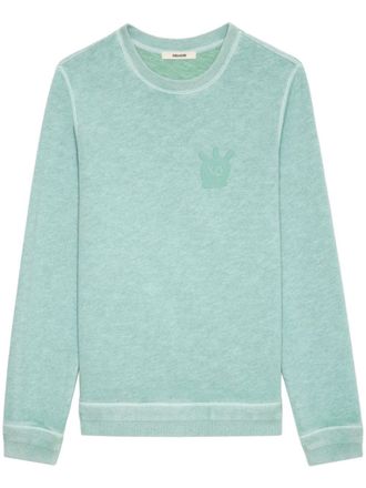 Zadig&Voltaire Stony Skull sweatshirt - men - Organic Cotton - S - Blue