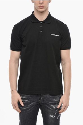 Dsquared2 Solid Polo Shirt TENNIS FIT with Embossed Logo size Xxl