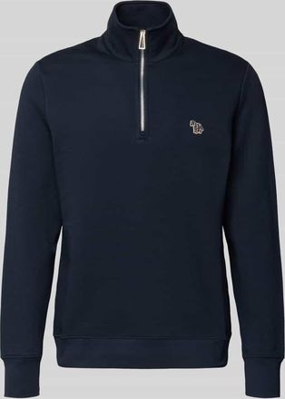 Paul Smith Regular Fit Sweatshirt mit Stehkragen und Rei&szlig;verschluss in Dunkelblau, Gr&ouml;&szlig;e XL