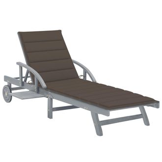 vidaXL Tumbona De Jard&iacute;n Con Coj&iacute;n Madera Maciza De Acacia Vidaxl