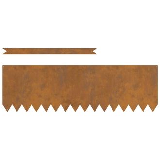 Berkfield Home Lawn Edgings 10 pcs 100x0.5x30 cm Weathering Steel