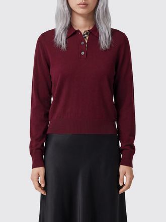 Burberry EKD Logo Long-Sleeved Wool Knit Polo Shirt