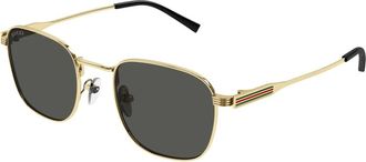 Gucci Ronde Zonnebril - Heren - Zonnebrillen - Geel - 50 MM - Accessoires