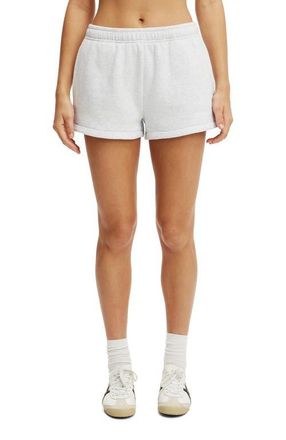 Cotton On Womens Active Plush Classic Mini Short in Cloudy Grey Marle at Nordstrom, Size Xx-Small