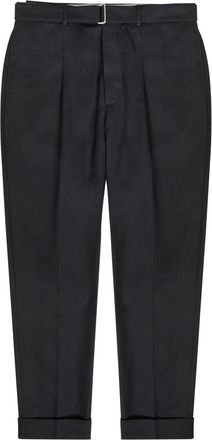 Officine G&eacute;n&eacute;rale Hugo Belted Tapered-leg Trousers - Navy - 52 (IT52 / XL)