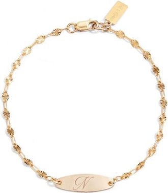 Set & Stones Bank Initial Bracelet in Gold /N at Nordstrom