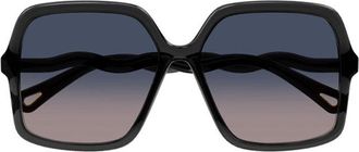 Chlo&eacute; Square Full Rim Sunglasses - Gray