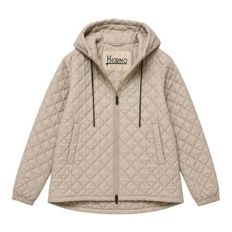 Herno A-Shape Down Jacket - female - Herno - Light Jackets - Beige - XS - Jackets