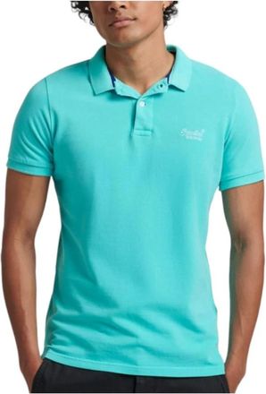 Superdry Vintage Destroyed Polo Shirt - Heren - Polos - Blauw - L - Katoen - Tops