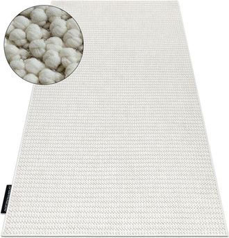 RugsX Alfombra Casablanca Loop Blanco, Lazo, Suave White 200x400 Cm
