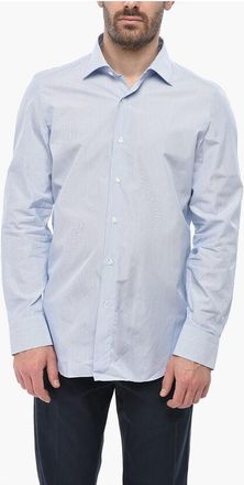 Finamore Shirt LUIGI Cotton Poplin Striped With French Collar size 43