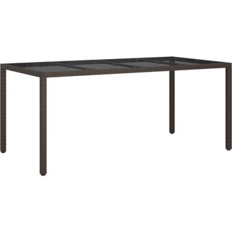vidaXL Mesa De Comedor De Jard&iacute;n Marr&oacute;n 190 X 90 X 75 Cm Polirat&aacute;n Vidaxl
