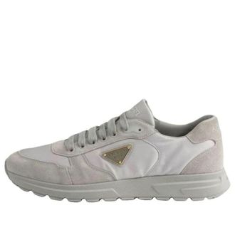 Prada SS26 Prax 2.0 Re-Nylon and Suede Sneakers Cloudy Gray 2EE436-D7C-F0424