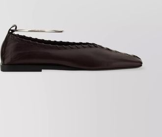 Jil Sander square toe ballerina silver ring