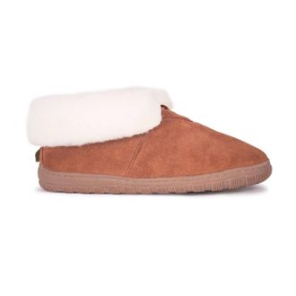 Cloud Nine Womens Fleece Bootie Slippers In Chestnut