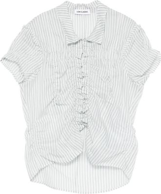 Low Classic Striped Ruffled Shirt