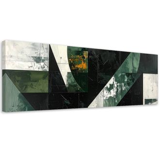 Feeby Impresi&oacute;n De Imagen, Abstracci&oacute;n Formas Verde Gris, 120x40