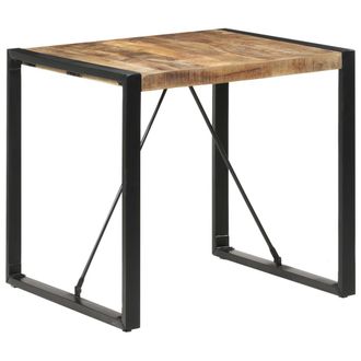 vidaXL Mesa De Comedor Madera De Mango Rugosa 80x80x75 Cm Vidaxl