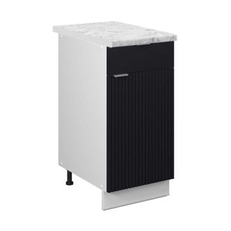 Vicco Mueble Bajo De Cocina Fame-line, Rayas Negras, 40 Cm, Et M&aacute;rmol