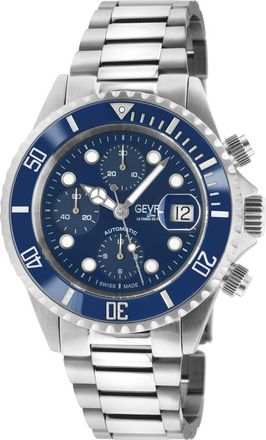 Gevril Group Wall Street Chrono Chronograph Automatic Blue Dial Mens Watch 4150A