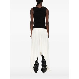 Entire studios Ruched Jersey Tank Top - Black
