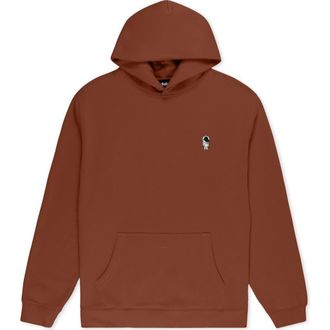 Dalix Astronaut Relaxed Midweight Fleece Pullover Hoodie in Clay at Nordstrom, Size Xx-Large