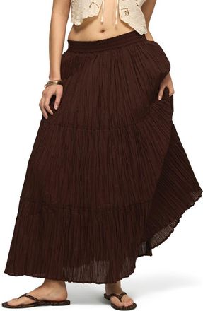 Lucky Brand Broomstick Maxi Skirt in Chicory Coffee at Nordstrom, Size Xx-Large